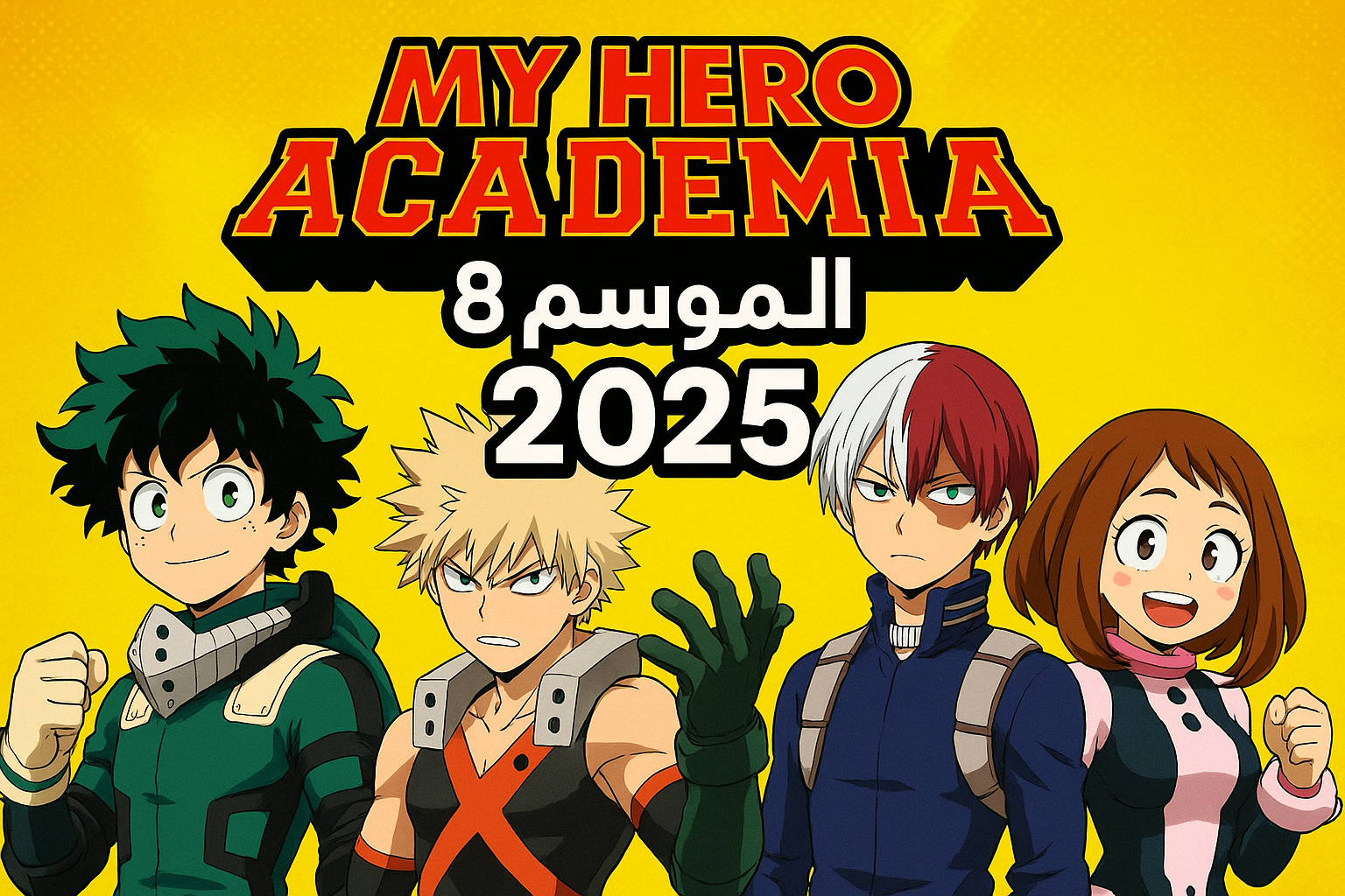 موعد عرض أنمي My Hero Academia الموسم الثامن